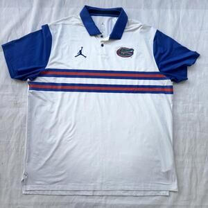 Jordan Jumpman Nike Drifit Florida Gators Polo Shirt XXL 2XL Football Basketball